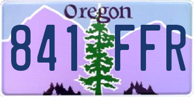 OR license plate 841FFR