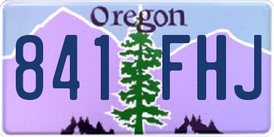 OR license plate 841FHJ
