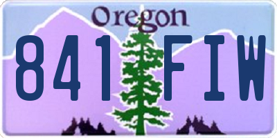 OR license plate 841FIW