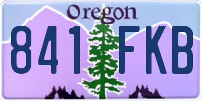OR license plate 841FKB
