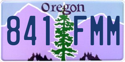 OR license plate 841FMM
