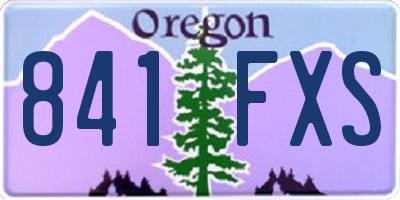 OR license plate 841FXS