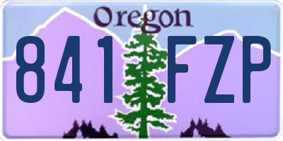 OR license plate 841FZP