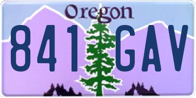 OR license plate 841GAV