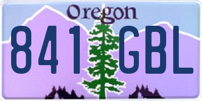 OR license plate 841GBL