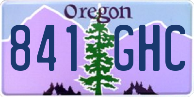 OR license plate 841GHC