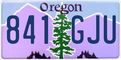 OR license plate 841GJU