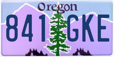 OR license plate 841GKE