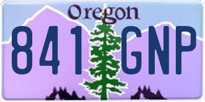 OR license plate 841GNP