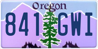 OR license plate 841GWI