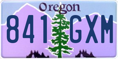 OR license plate 841GXM