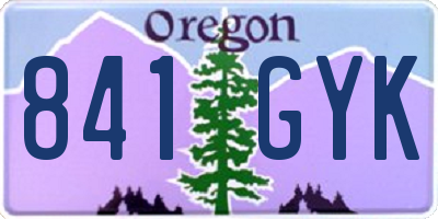 OR license plate 841GYK