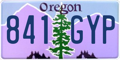 OR license plate 841GYP