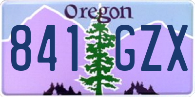OR license plate 841GZX