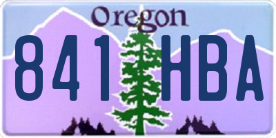 OR license plate 841HBA