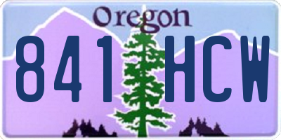 OR license plate 841HCW