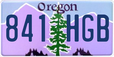 OR license plate 841HGB