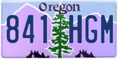 OR license plate 841HGM