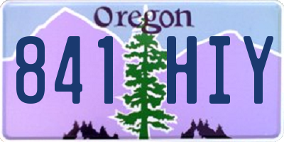 OR license plate 841HIY