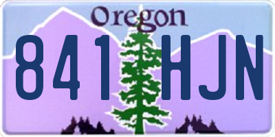 OR license plate 841HJN