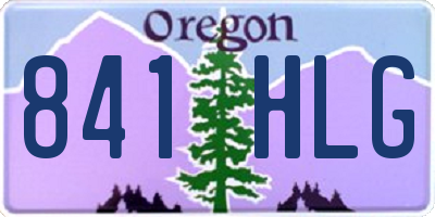 OR license plate 841HLG