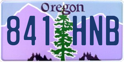 OR license plate 841HNB