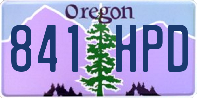 OR license plate 841HPD