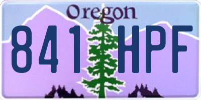 OR license plate 841HPF