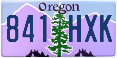OR license plate 841HXK