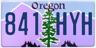 OR license plate 841HYH