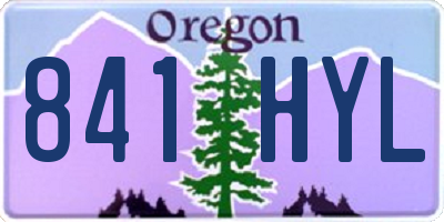 OR license plate 841HYL