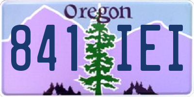 OR license plate 841IEI