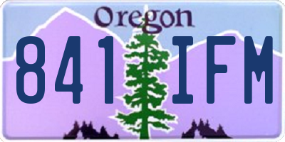 OR license plate 841IFM