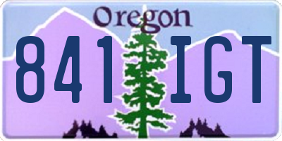 OR license plate 841IGT