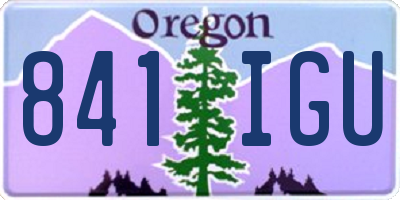 OR license plate 841IGU