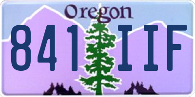 OR license plate 841IIF