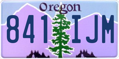 OR license plate 841IJM