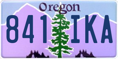 OR license plate 841IKA