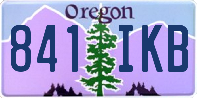 OR license plate 841IKB