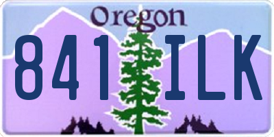 OR license plate 841ILK