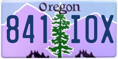 OR license plate 841IOX