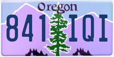 OR license plate 841IQI