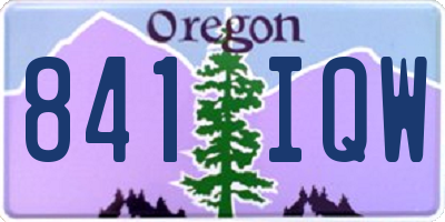 OR license plate 841IQW