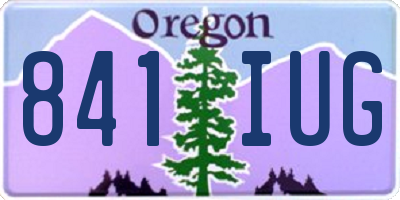 OR license plate 841IUG