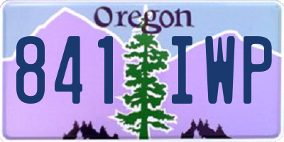 OR license plate 841IWP