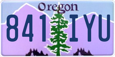OR license plate 841IYU