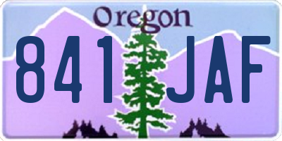 OR license plate 841JAF