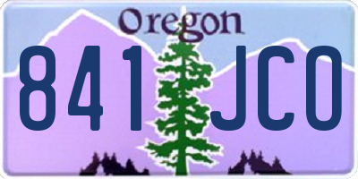 OR license plate 841JCO