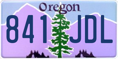OR license plate 841JDL