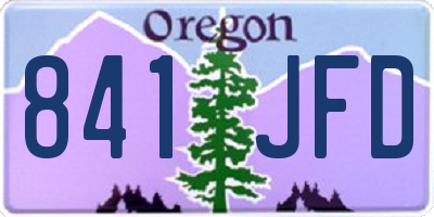 OR license plate 841JFD